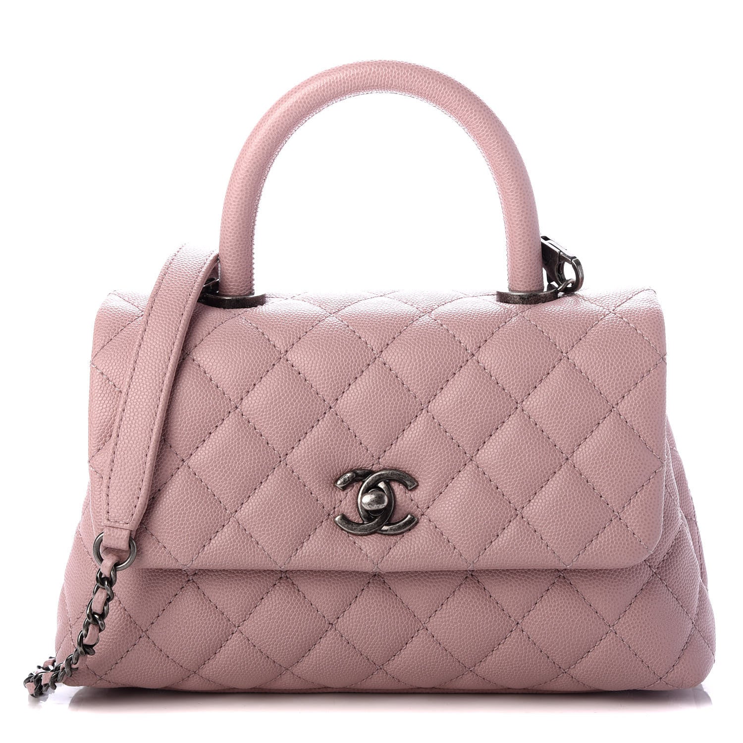 Chanel Caviar Quilted Mini Coco Handle Flap Pink 1 of 9