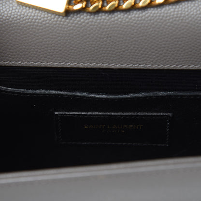 Saint Laurent Grain De Poudre Small Monogram Kate Satchel Fog 6 of 13