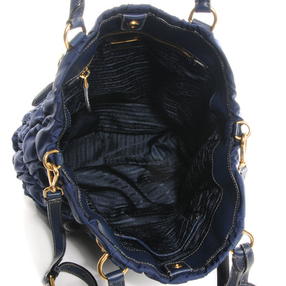Prada Tessuto Nylon Gaufre Tote Baltico 5 of 9