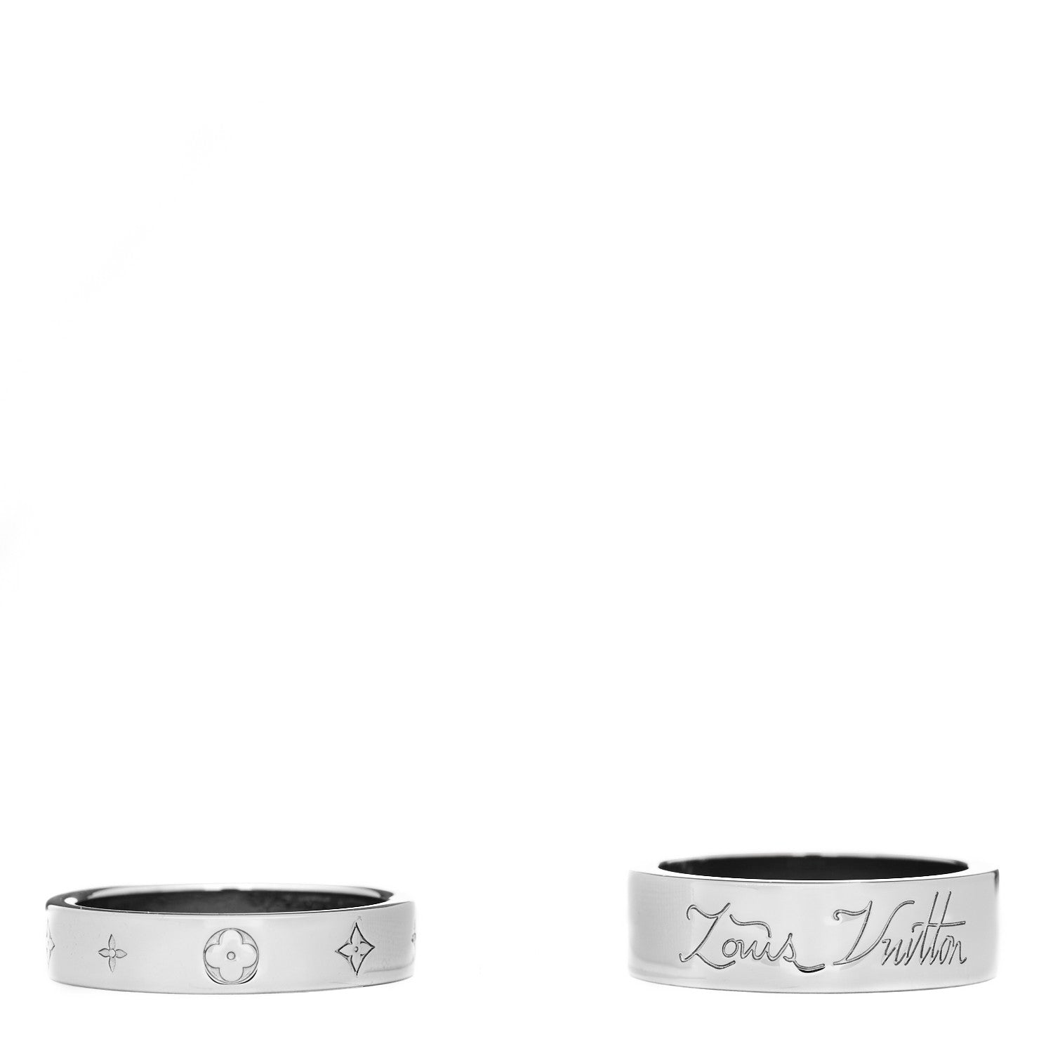 Louis Vuitton Monogram You and Me Set of 2 Rings L Silver 1 of 4