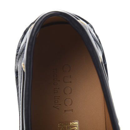 Gucci Calfskin Mens Delta Boat Loafer 9.5 Blue 6 of 9