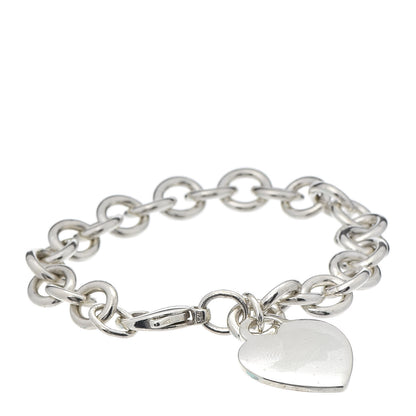 Tiffany Sterling Silver Heart Tag Charm Bracelet 1 of 6