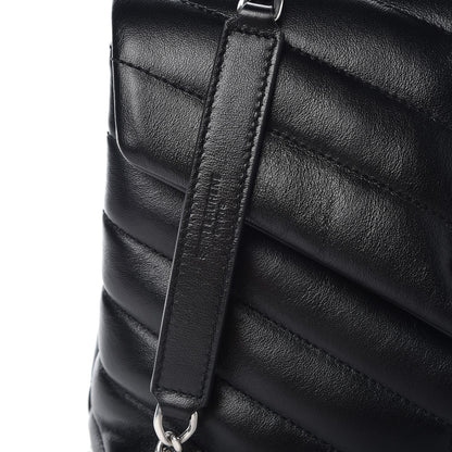 Saint Laurent Calfskin Y Quilted Monogram Small Loulou Chain Satchel Black 10 of 10