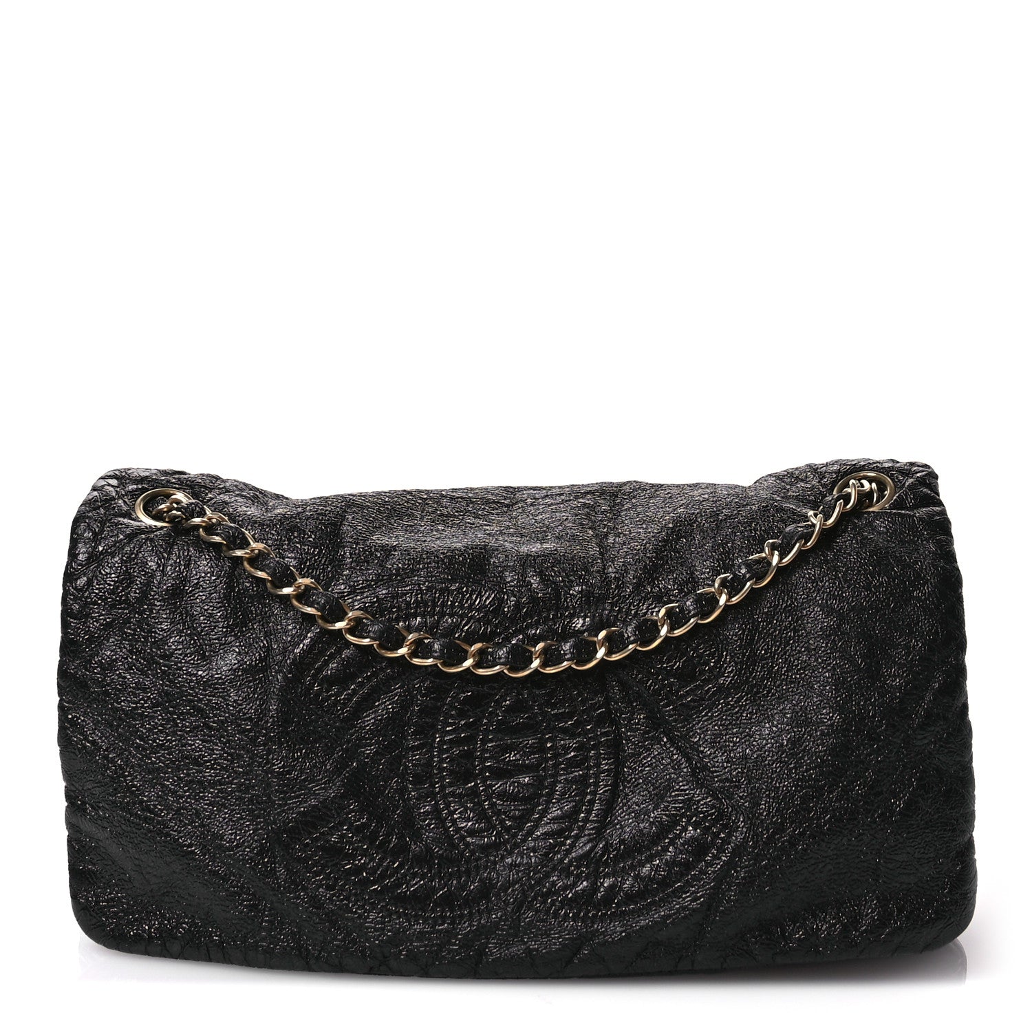 Chanel Vinyl Medium Rock and Chain Flap Black 1 of 12