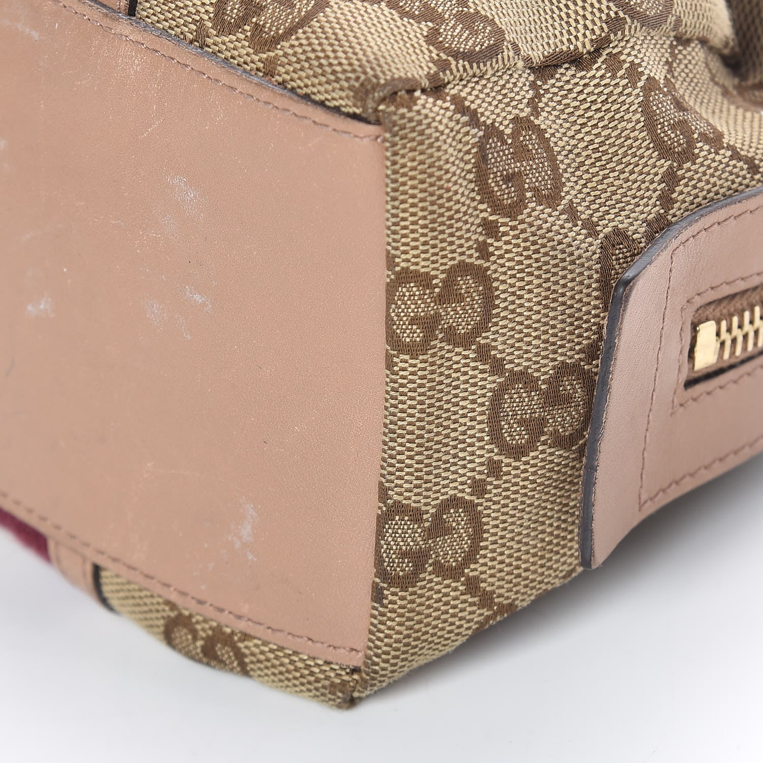 Gucci Monogram Web Small Cosmetic Case Bordeaux 9 of 10