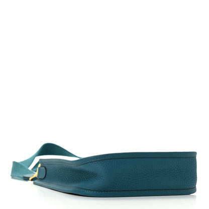 Hermes Taurillon Clemence Evelyne TPM Vert Bosphore 4 of 9