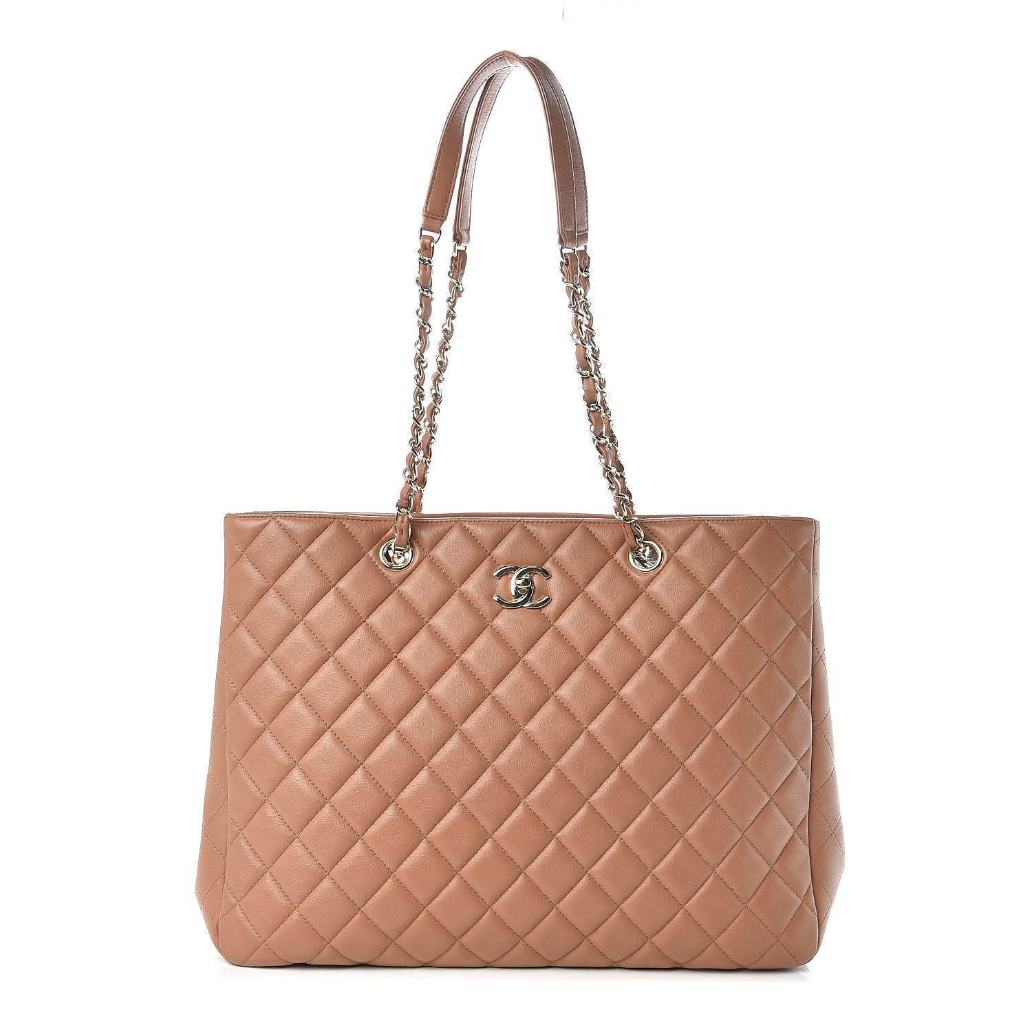 Chanel Calfskin Quilted Timeless Tote Beige 1 of 10