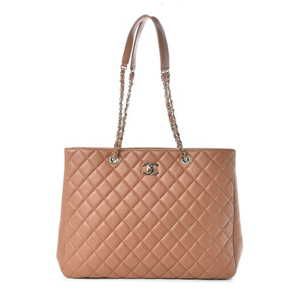 Chanel Calfskin Quilted Timeless Tote Beige 1 of 10