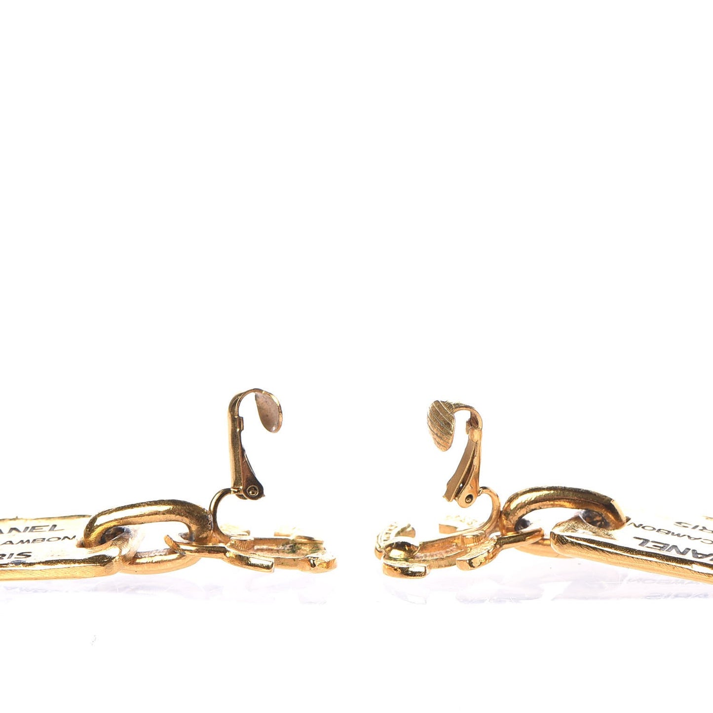 31 Rue Cambon CC Clip On Earrings Gold