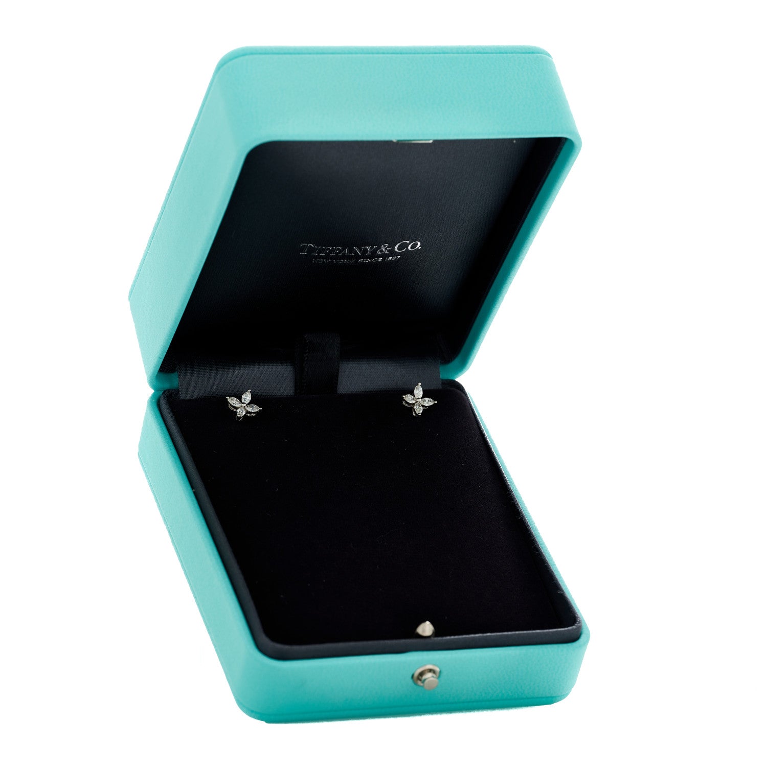 Tiffany Platinum Diamond .19ct Mini Victoria Earrings 5 of 5