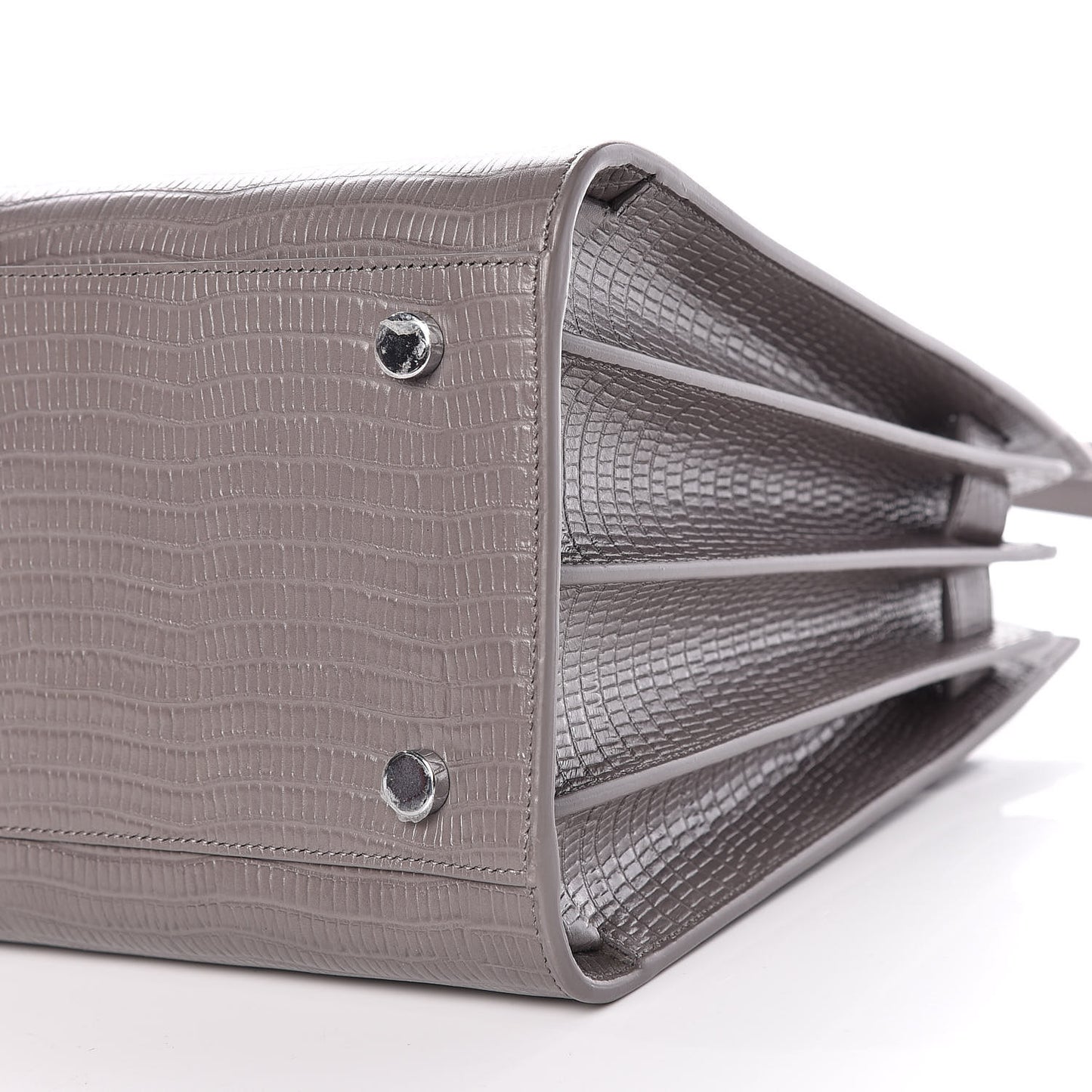 Lizard Calfskin Embossed Small Sac De Jour Fog