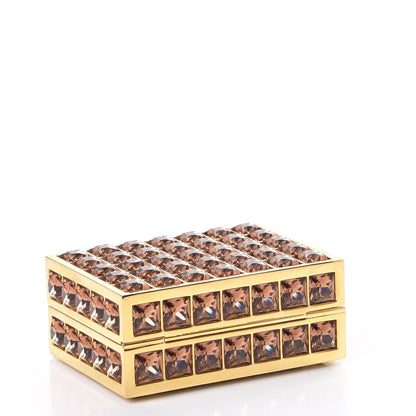 Judith Leiber Austrian Crystal Princess Minaudiere Light Brown 4 of 9