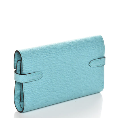 Hermes Epsom Medium Kelly Wallet Bleu Atoll 3 of 19