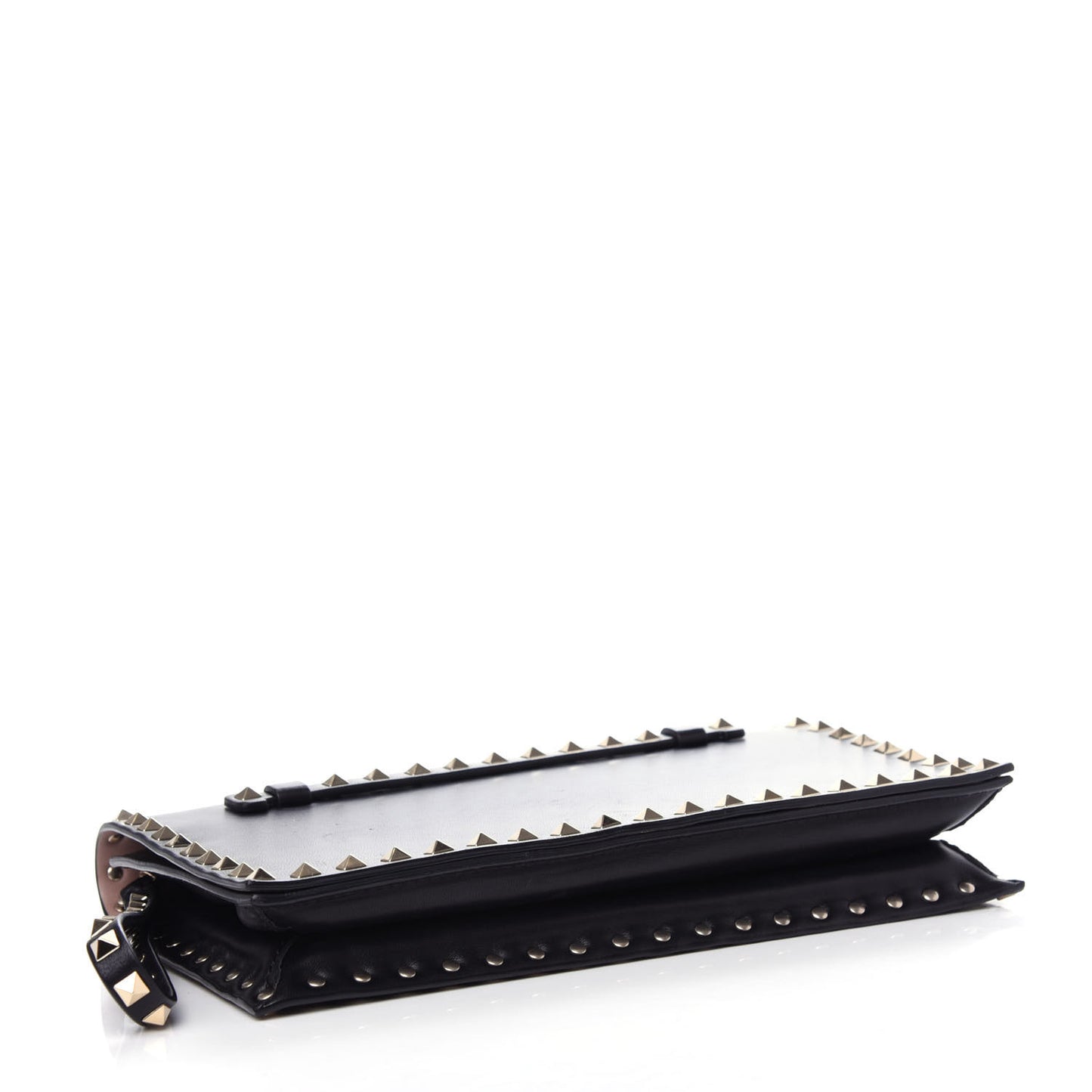 Nappa Rockstud Wristlet Clutch Black