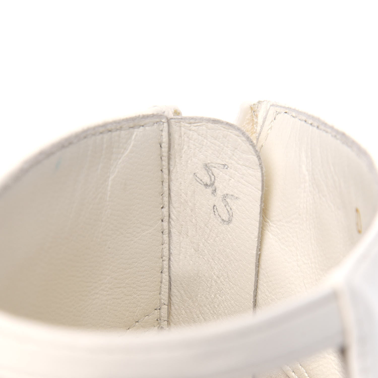 Chanel Lambskin Pearl Caged Sandals 38.5 Ivory 13 of 14