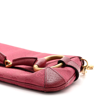 Gucci Monogram Horsebit Clutch Pink 10 of 12