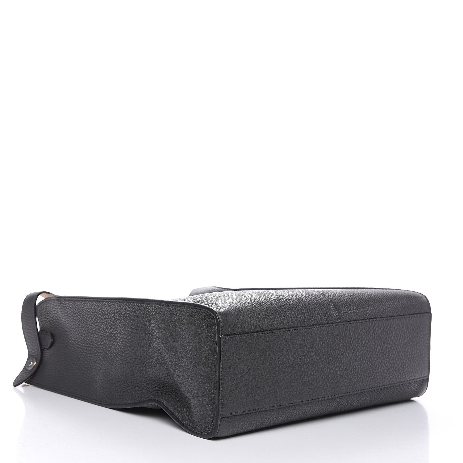 Fendi Cuoio Romano Glazed Fabric FF 1974 Peekaboo X-Lite Fit Asfalto Mou Black 4 of 8