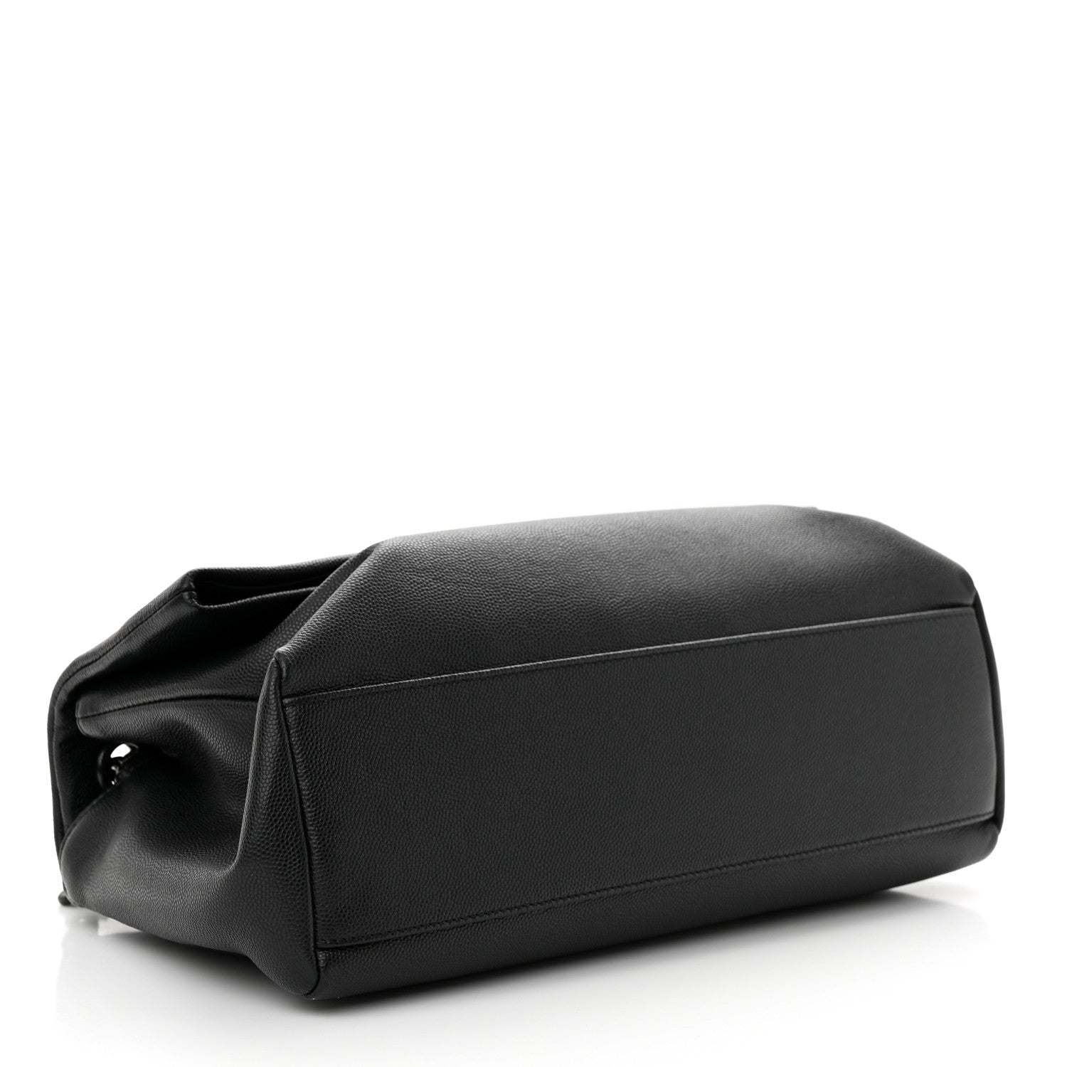 Saint Laurent Grain De Poudre Medium West Hollywood Monogram Fold-Over Black 4 of 11