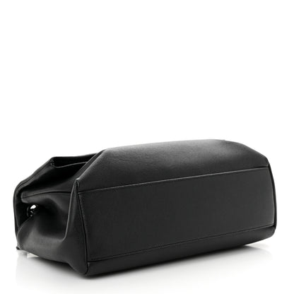 Saint Laurent Grain De Poudre Medium West Hollywood Monogram Fold-Over Black 4 of 11