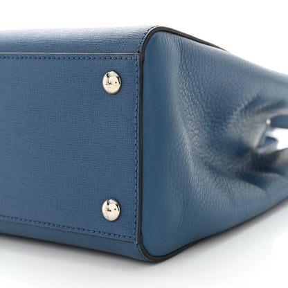 Fendi Vitello Elite Petite 2Jours Tote Blue Cobalto 9 of 9