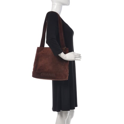 Chanel Suede Shoulder Bag Brown 2 of 16