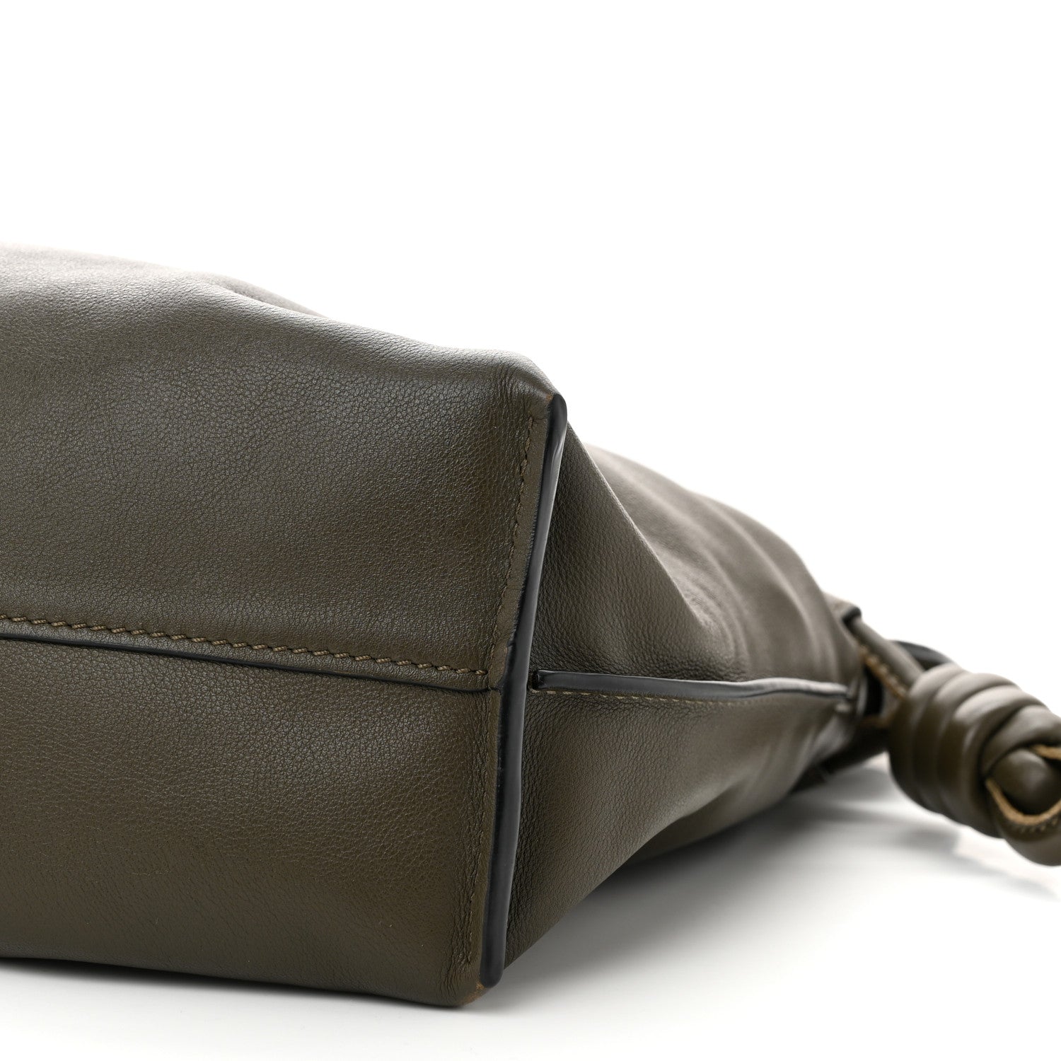Loewe Nappa Medium Flamenco Knot Bag Dark Khaki 9 of 10