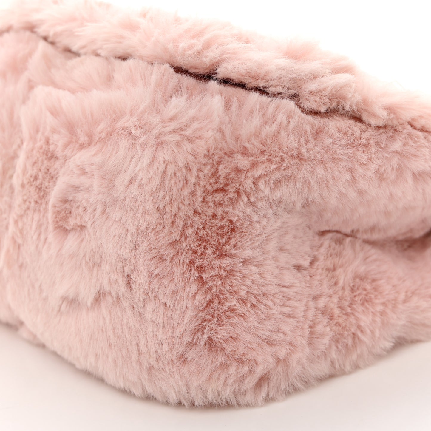 Faux Fur Quilted Virtus Shoulder Bag English Rose