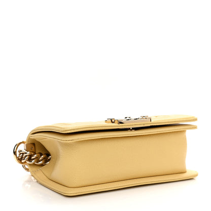 Chanel Caviar Quilted Small Boy Flap Yellow 3 of 9