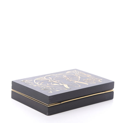 Valentino Garavani Wood Elephant Minaudiere Clutch Black 4 of 9