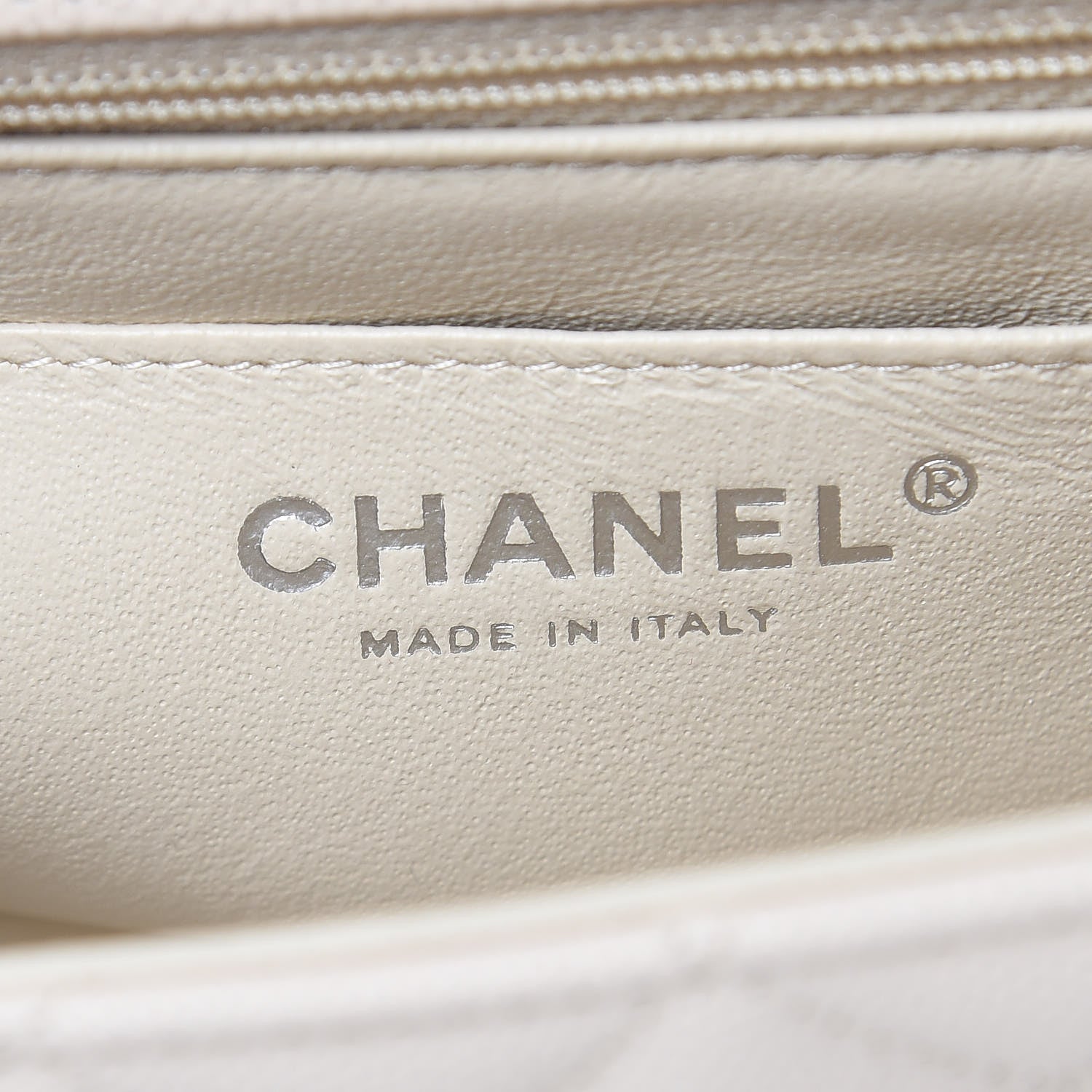 Chanel Caviar Quilted Mini Rectangular Flap Light Beige 6 of 10