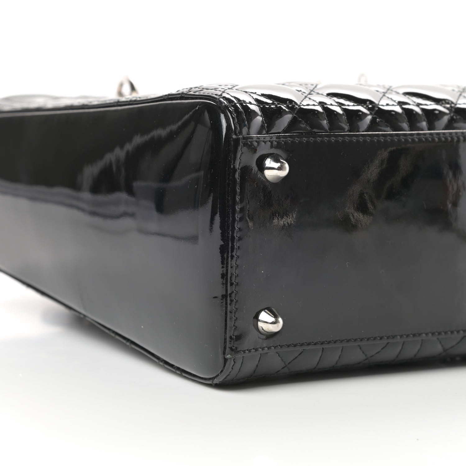 Christian Dior Patent Cannage Large Lady Dior Black 9 of 11