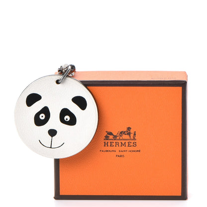Hermes Swift Panda Key Chain Bag Charm Black White 7 of 7