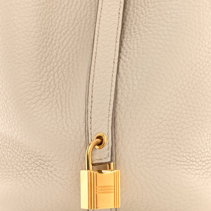 Hermes Taurillon Clemence Picotin Lock 18 PM Beton 9 of 13