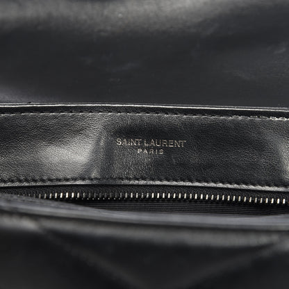 Saint Laurent Calfskin Y Quilted Monogram Toy Loulou Crossbody Bag Black 7 of 12