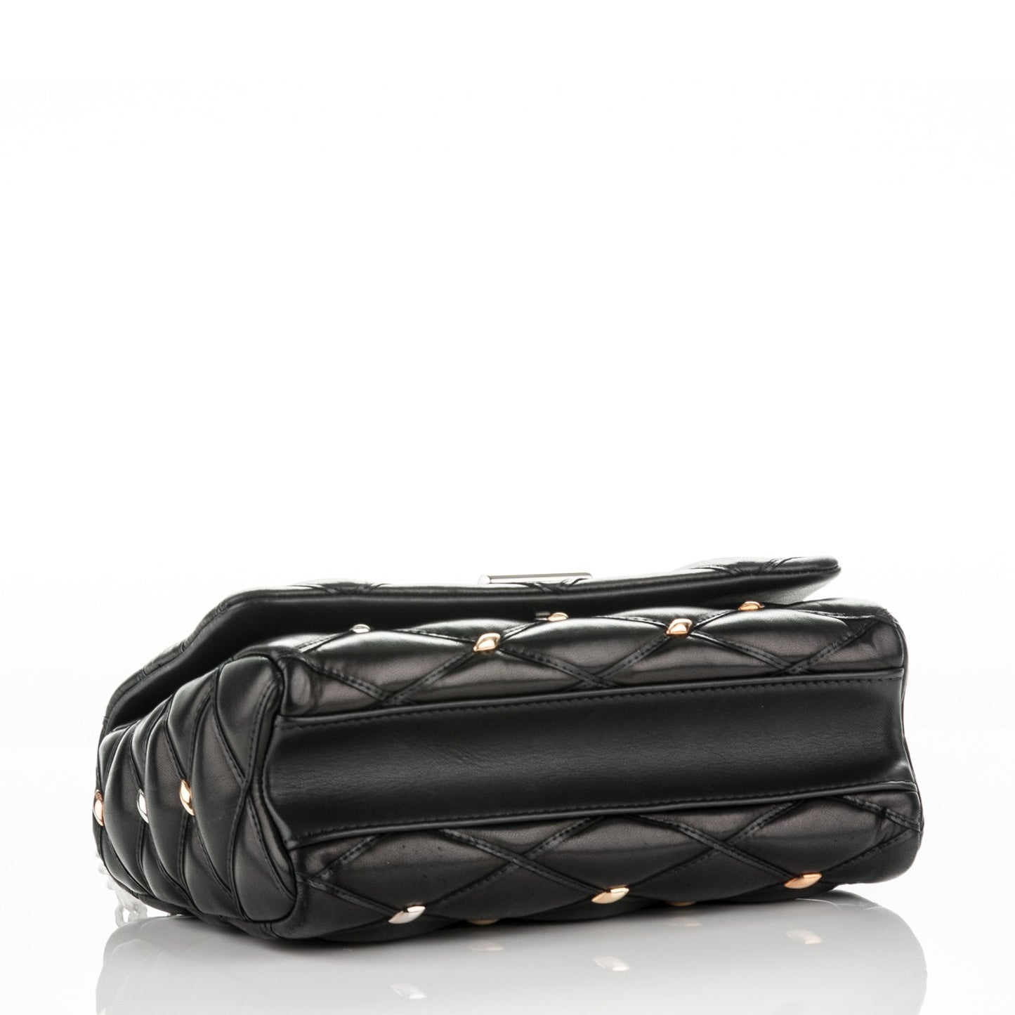 Lambskin Studded Malletage GO-14 PM Black