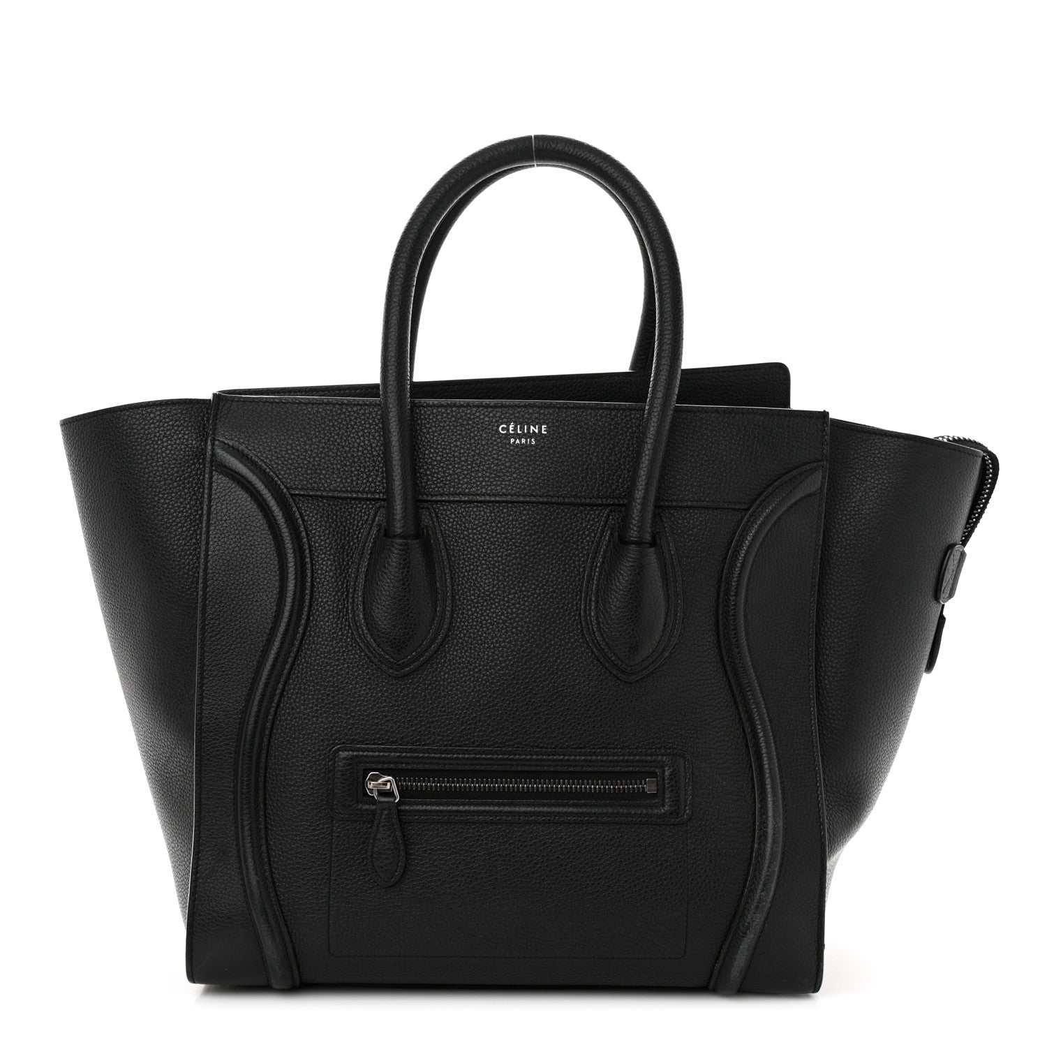 Celine Drummed Calfskin Mini Luggage Black 1 of 19