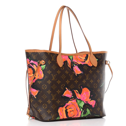 Louis Vuitton Monogram Roses Neverfull MM 3 of 9