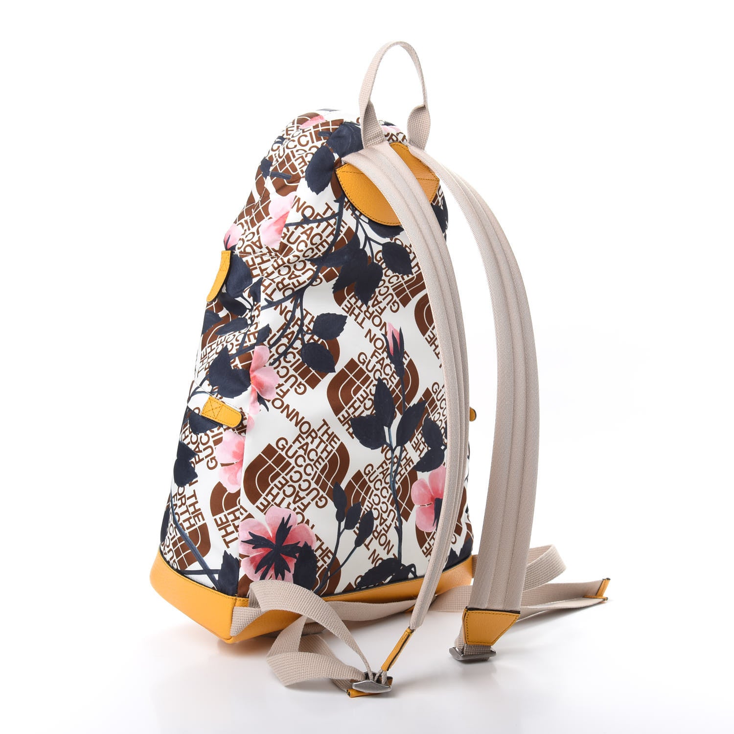 Gucci X THE NORTH FACE Econyl Nylon Floral Medium Backpack 3 of 13