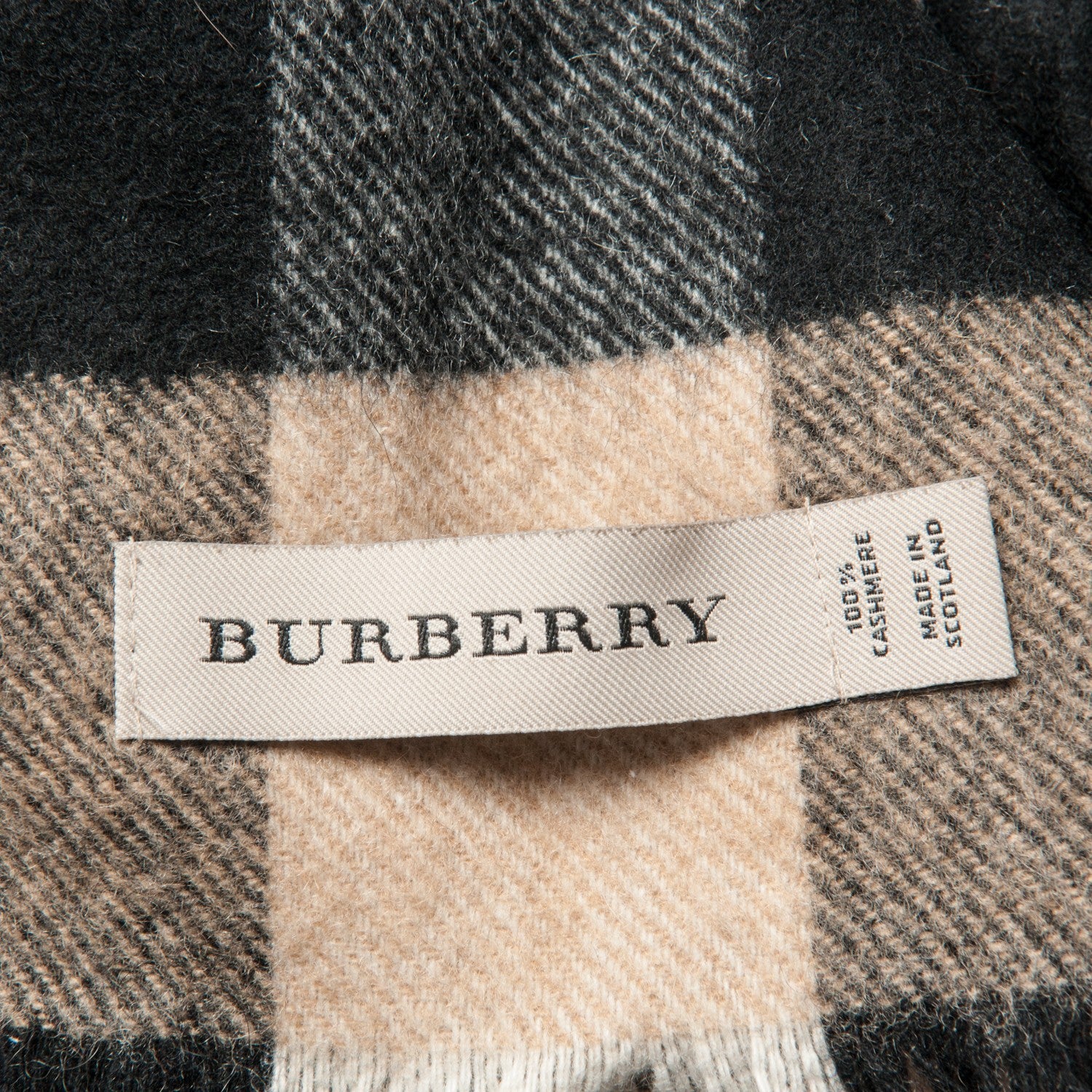 Burberry Cashmere Giant Exploded Check Scarf Camel 4 of 4