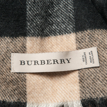 Burberry Cashmere Giant Exploded Check Scarf Camel 4 of 4