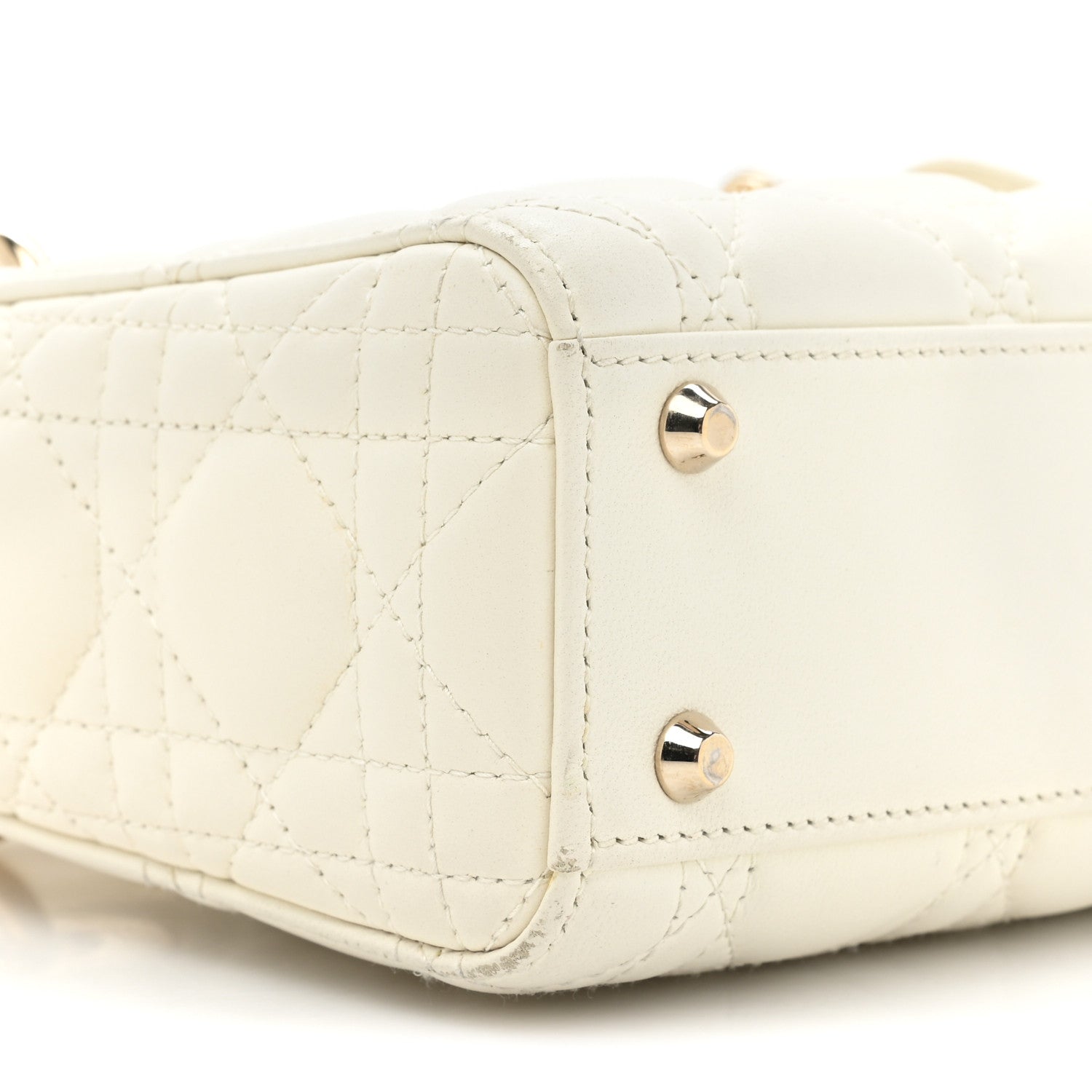 Christian Dior Lambskin Cannage DiorAmour Mini Lady Dior White 9 of 15