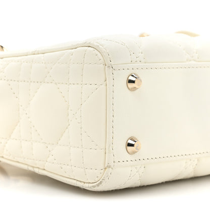 Christian Dior Lambskin Cannage DiorAmour Mini Lady Dior White 9 of 15
