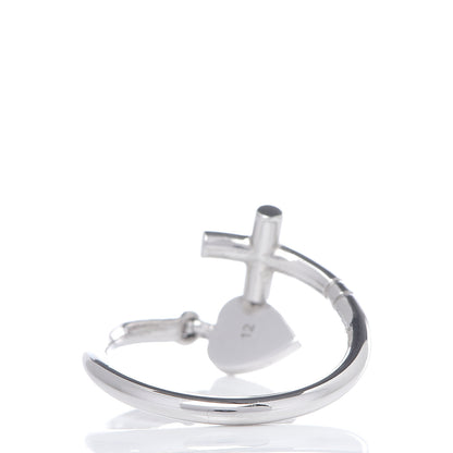 Gucci 18K White Gold Cross and Heart Ring 51 5.75 3 of 6