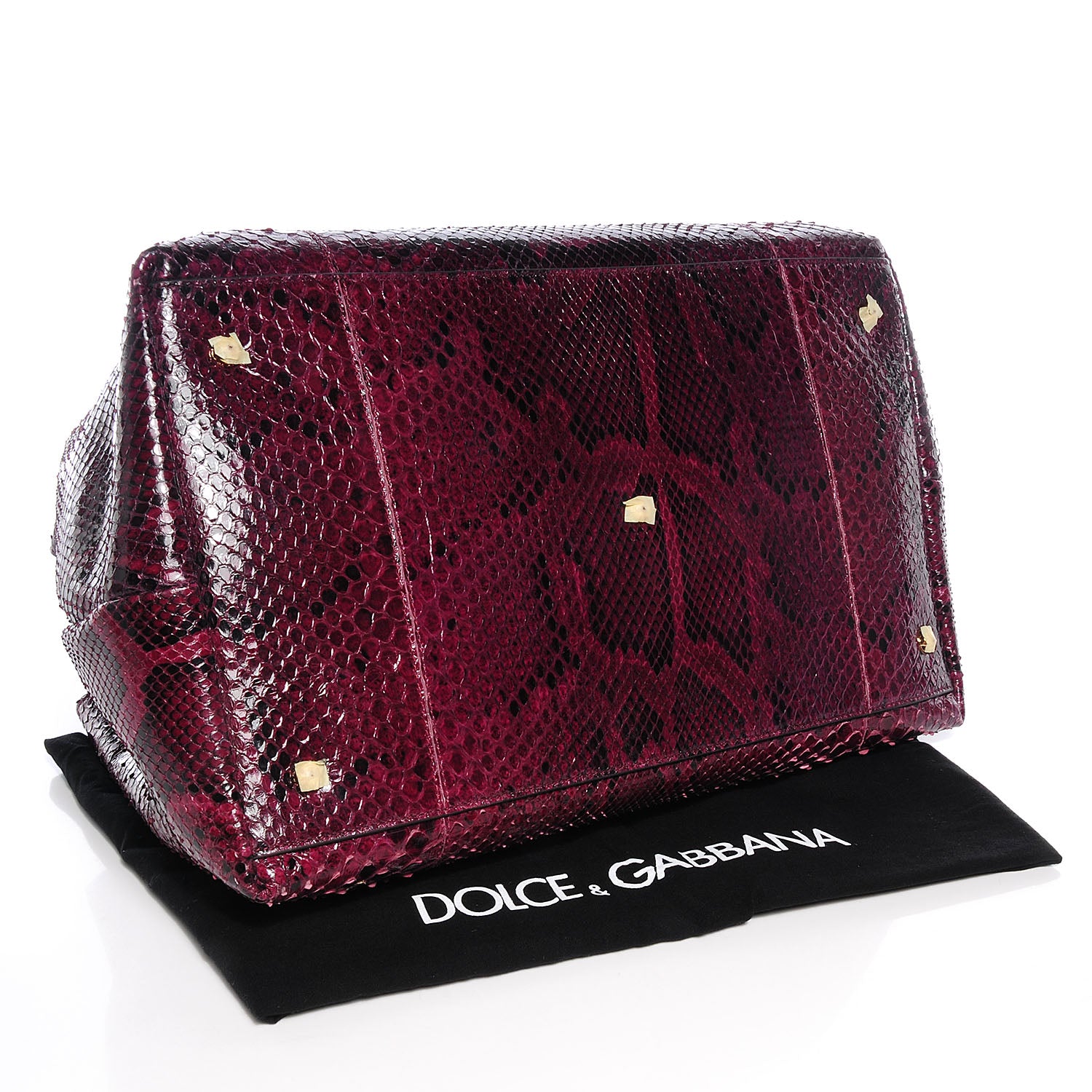 Dolce & Gabbana Python Doctor Bag Bordeaux 4 of 7