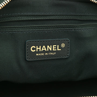 Chanel Calfskin Quilted CC Medium Vanity Case Green 6 of 10