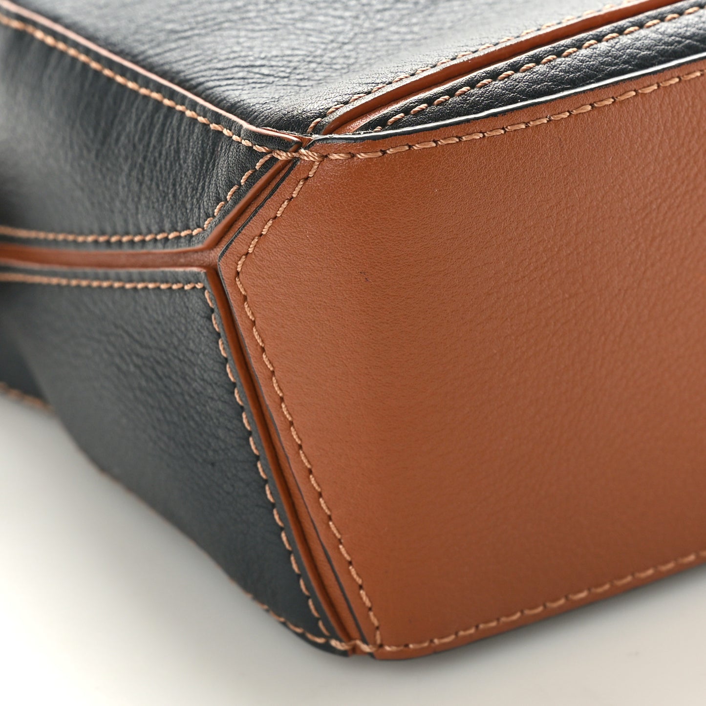 Calfskin Mini Puzzle Bag Tan Black