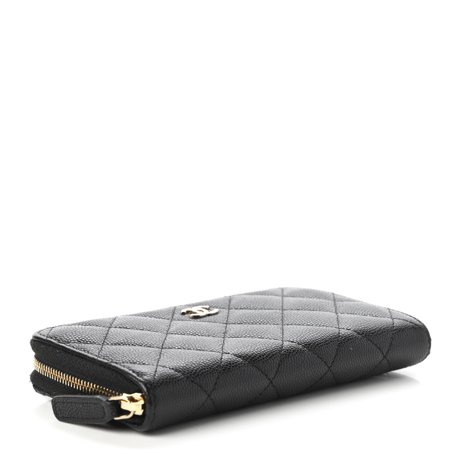 Chanel Caviar Quilted Medium Zip Around Wallet Black 4 of 11