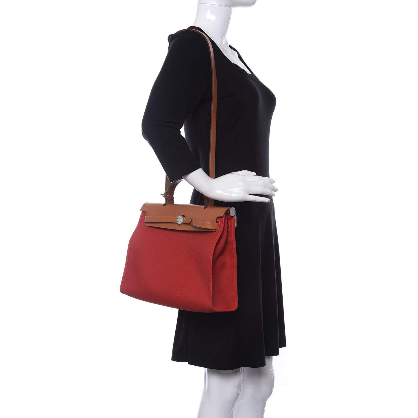 Vache Hunter Toile Herbag Zip 31 PM Rouge Tomate Natural