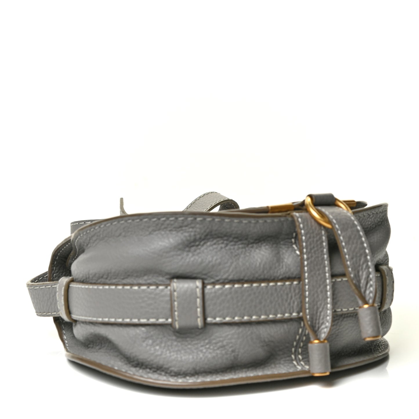 Calfskin Mini Marcie Round Crossbody Bag Cashmere Grey
