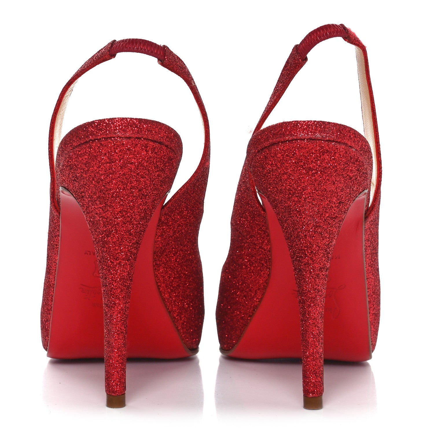 Christian Louboutin Glitter No Prive 120 Pumps 38.5 Red 7 of 15